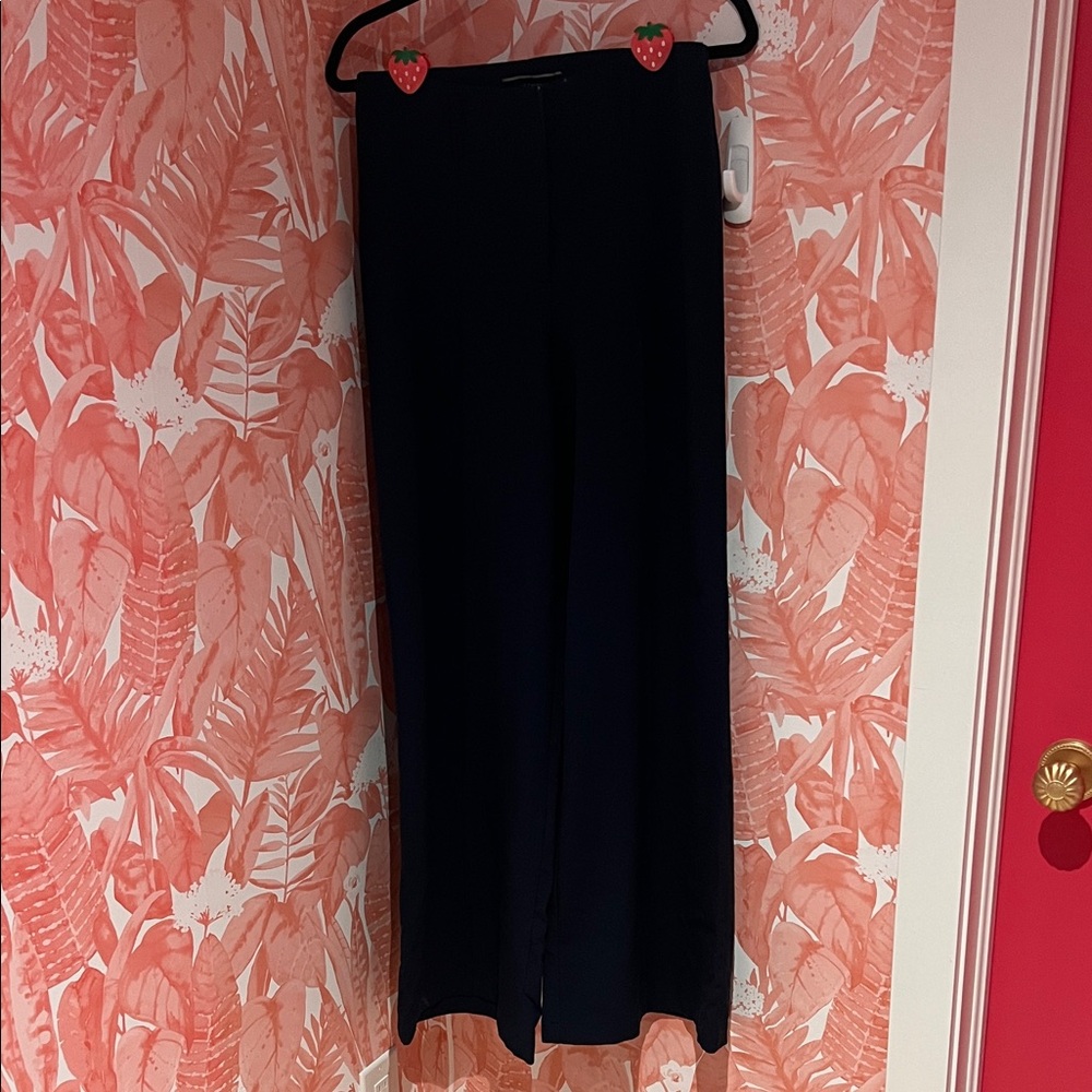 Le Chateau Classic Navy Blue Flared Trousers